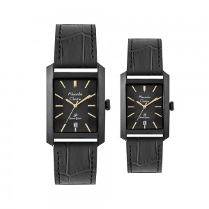 Alexandre Christie AC 1019 Full Black Leather Couple